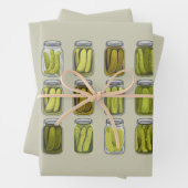 Pickle Lover  Ingeblikte Pickles Jar Christmas Inpakpapier Vel (In situ)