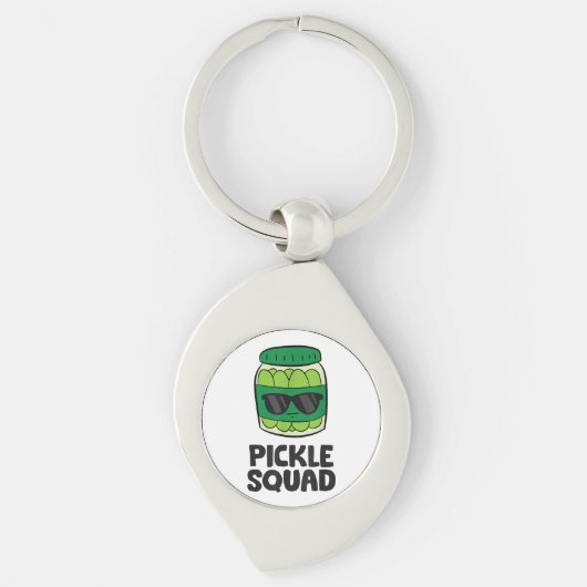 Pickle Lover Team Pickles Funny Pickle Squad Sleutelhanger (Voorkant)