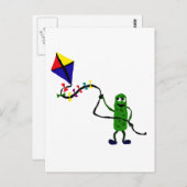 Pickle Man Flying Kite Briefkaart (Voorkant / Achterkant)