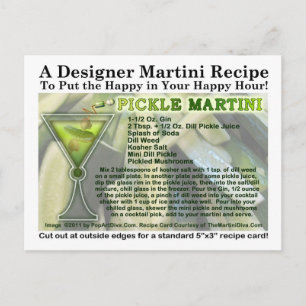 Pickle Martini Recept Briefkaart
