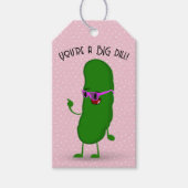 Pickle met roze bril cadeaulabel (Voorkant)