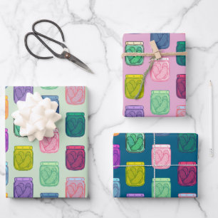 Pickle Party Fun Speelse Bold Kleurrijke Regenboog Inpakpapier Vel