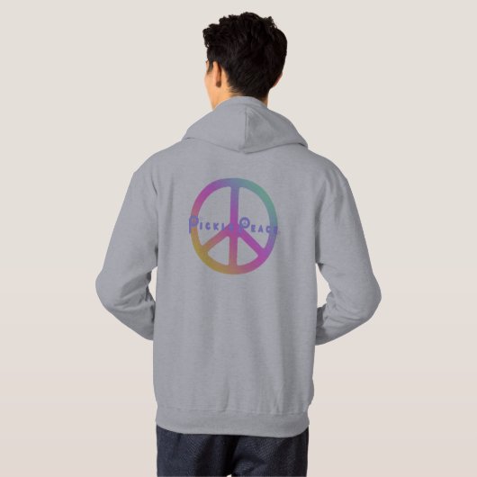 Pickle peace sweatshirt in pastels (Achterkant volledig)