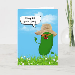 Pickle Persoon Met Pet voor 60e Verjaardag Kaart