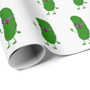 Pickle persoon met roze bril cadeaupapier