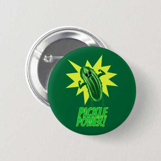 Pickle Power! Ronde Button 5,7 Cm (Voorkant /achterkant)