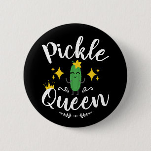 Pickle Queen Vrouwen Pickles Lover Ronde Button 5,7 Cm