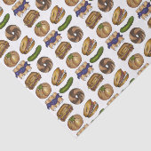 Pickle Reuben Sandwich Blintz Bagel Knish Foodie Tissuepapier (Detail)