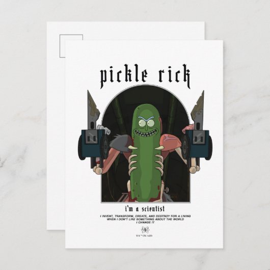 Pickle Rick - Ik ben een wetenschapper Grafisch Ci Briefkaart (Voorkant / Achterkant)