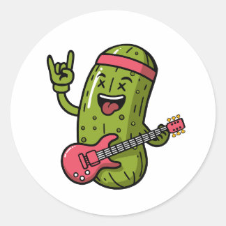 Pickle Rock Star Ronde Sticker