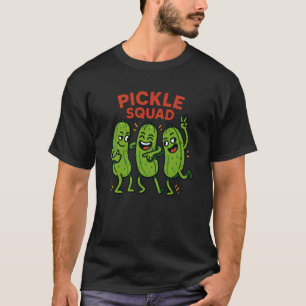 Pickle Squad Vegan Voedsel Liefhebber Komkommer Jo T-shirt
