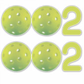 Pickleball 002 groen 2 in 1 sticker (Voorkant)