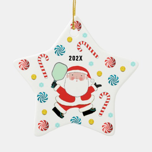 Pickleball 2023 Keepomwille Keramisch Ornament (Voorkant)