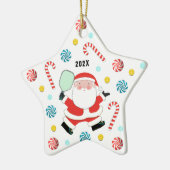 Pickleball 2023 Keepomwille Keramisch Ornament (Links)