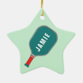 Pickleball 2023 Keepomwille Keramisch Ornament (Achterkant)
