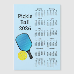 Pickleball 2026 Kalender Magnetische Uitnodiging