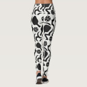 Pickleball Abstrait Paddle Court Style Leggings (Dos)