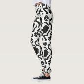 Pickleball Abstrait Paddle Court Style Leggings (Gauche)