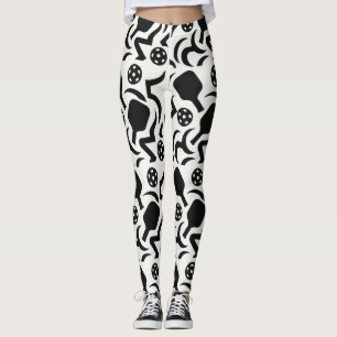 Pickleball Abstrait Paddle Court Style Leggings