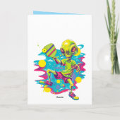 Pickleball Alien Bonne carte d'anniversaire (Dos)