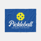Pickleball amant flece couverture avec une citatio (Devant (Horizontal))