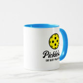 Pickleball amant tasse de café avec une citation d (Devant droit)