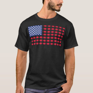 Pickleball American Flag Patriotic op 4 juli 794 T-shirt
