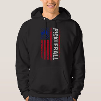 Pickleball American Flag Patriotic Pickleballen Pl Hoodie