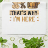 Pickleball and Beer That’s Why I’m Here Funny Pick Theedoek (Gevouwen)