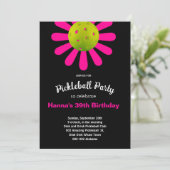 Pickleball Anniversaire Cute invitation + RSVP (Debout devant)