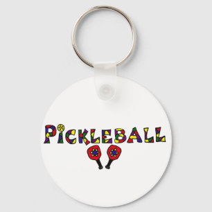 Pickleball Art-brieven Sleutelhanger