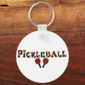 Pickleball Art-brieven Sleutelhanger (Voorkant)