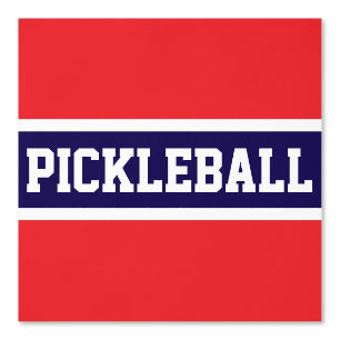 PICKLEBALL Athletic Rood Wit Marine Blauwe Strepen Behang
