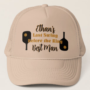 Pickleball Bachelor Party Black Gold Persoonlijk Trucker Pet