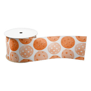 Pickleball Ball, Oranje Pickleball Balls op White Lint