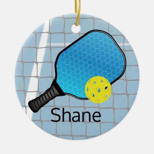 Pickleball Ball Paddle Design Ornament (Voorkant)