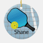 Pickleball Ball Paddle Design Ornament (Achterkant)