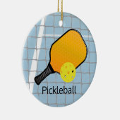 Pickleball Ball Paddle Design Ornement (Droite)