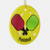 Pickleball Ball Paddles Design Ornement (Droite)