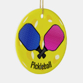 Pickleball Ball Paddles Design Ornement (Droite)