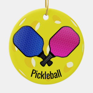 Pickleball Ball Paddles Design Ornement