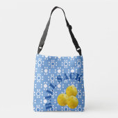 Pickleball Balle sac Bleu Blanc Pois Jaune (Dos)