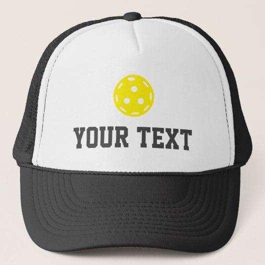 Pickleball Baller Funny Custom Text Name Trucker Pet (Voorkant)