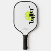 Pickleball Baller - Gepersonaliseerde naam Pickleball Paddle (Achterkant)