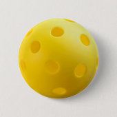 Pickleball Balls - Gele Pickleball Button (Voorkant)