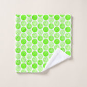 Pickleball Balls - Green Pickleball Balls op White Bad Handdoek (Wasdoekje)