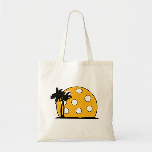 Pickleball Beach Sunset Tote Bag (Voorkant)