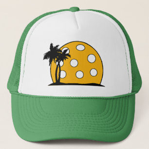 Pickleball Beach Sunset Trucker Pet