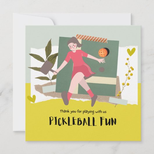 Pickleball Bedankkaart (Voorkant)