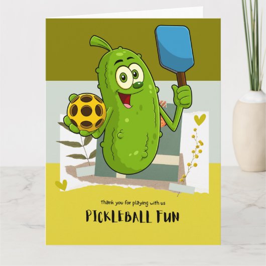 Pickleball Bedankkaart (Voorkant)